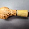 Eclesias Pipes "Dragon Scale" Sandblasted Cutty w/Acacia Burl Handmade Briar Pipe, New - Image 9