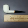MBSD Meerschaum Deluxe Rusticated Large Billiard Block Meerschaum Pipe, Briar-Mortise, New - Image 9