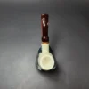 MBSD Meerschaum Deluxe Premier Smooth Swan w/ Cumberland Stem Block Meerschaum Pipe, Briar-Mortise - Image 9