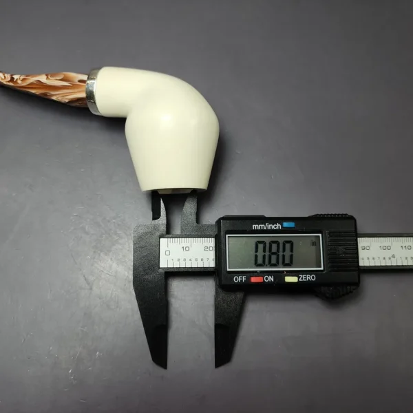 MBSD Meerschaum Silver Smooth Anse Reverse Calabash Block Meerschaum Pipe, New - Image 10