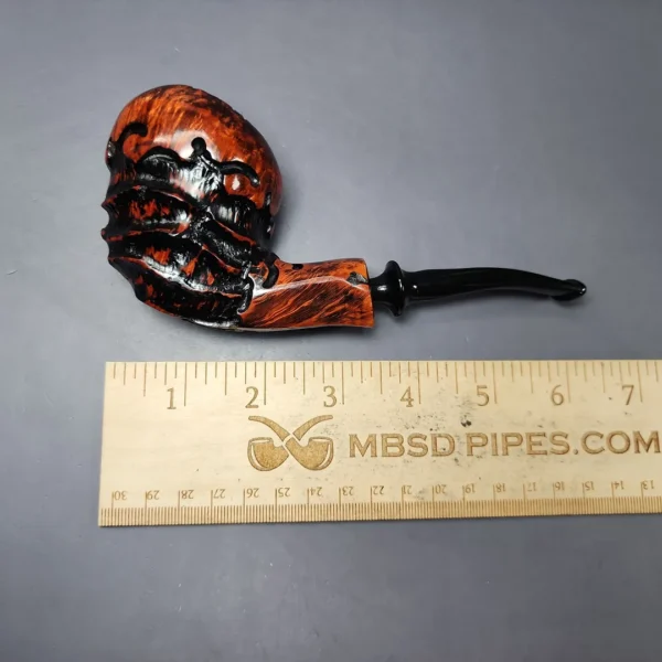Nording Abstract Partially Rusticated Freehand Estate Briar Pipe, Unsmoked - Image 10