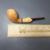 Eclesias Pipes "Dragon Scale" Sandblasted Cutty w/Acacia Burl Handmade Briar Pipe, New - Image 10