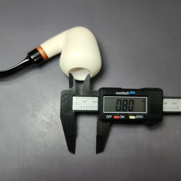 MBSD Meerschaum Deluxe Premier Smooth Acorn w/ Ebonite Stem Block Meerschaum Pipe, Briar-Mortise - Image 10