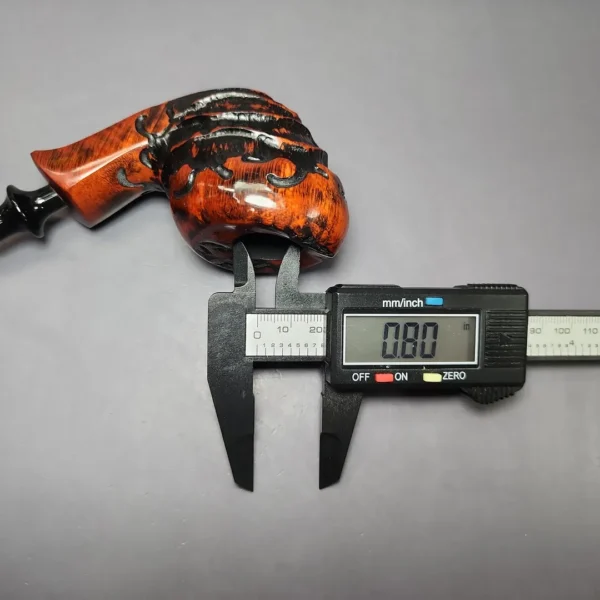 Nording Abstract Partially Rusticated Freehand Estate Briar Pipe, Unsmoked - Image 11