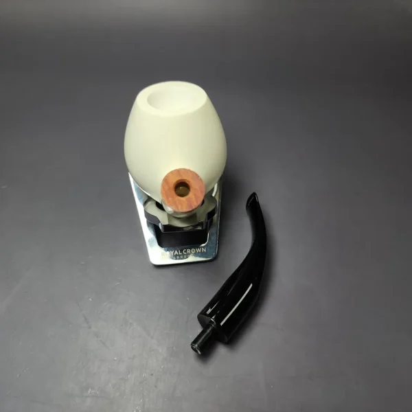 MBSD Meerschaum Deluxe XL Smooth Brandy Block Meerschaum Pipe, Briar-Mortise, New - Image 11