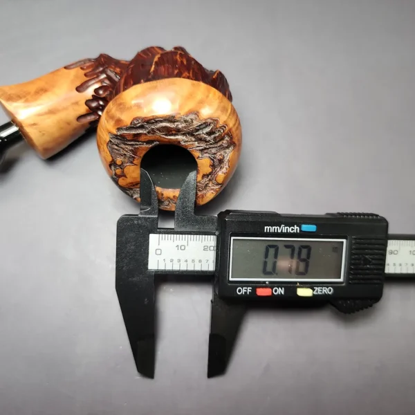 Nording Spruce Cone Partially Rusticated Freehand Estate Briar Pipe, Unsmoked - Image 11