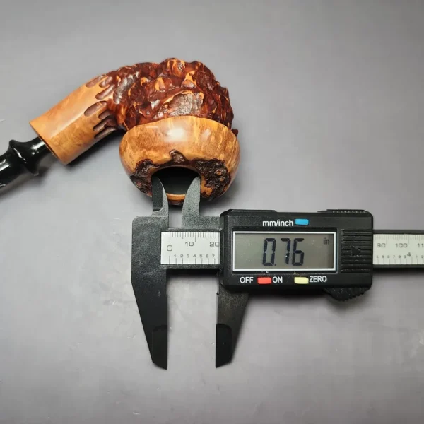 Nording Spruce Cone Partially Rusticated Freehand Estate Briar Pipe, Unsmoked - Image 11