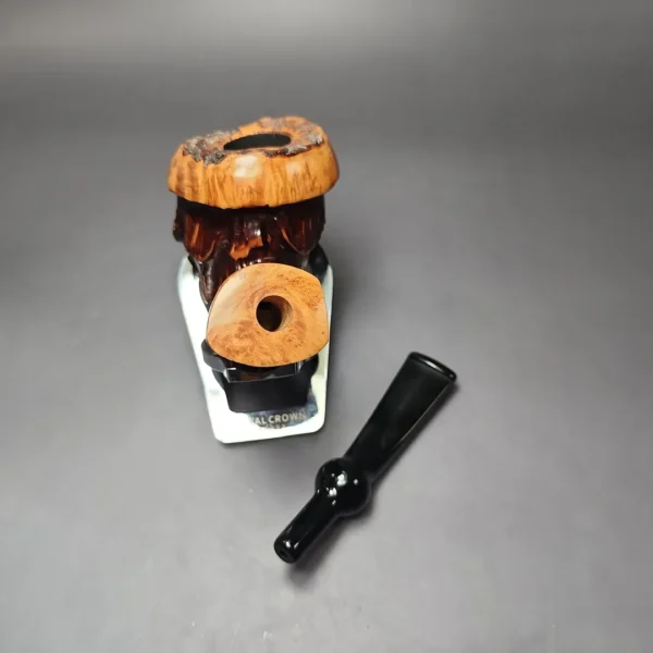 Nording Spruce Cone Partially Rusticated Freehand Estate Briar Pipe, Unsmoked - Image 12