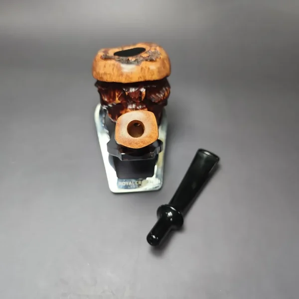 Nording Spruce Cone Partially Rusticated Freehand Estate Briar Pipe, Unsmoked - Image 12