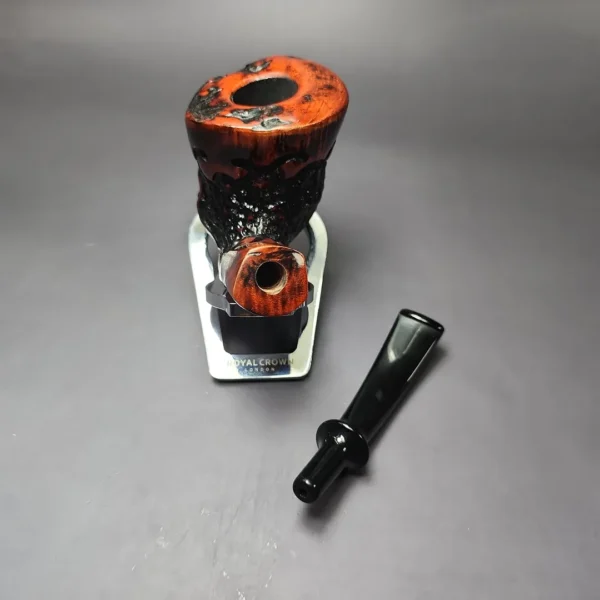 Nording Moss Partially Rusticated Freehand Estate Briar Pipe, Unsmoked - Image 12