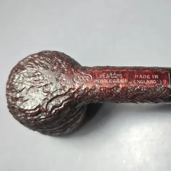 Ashton 1999 Pebble Grain XXX Sandblasted Billiard Estate Briar Pipe, English Estates - Image 9