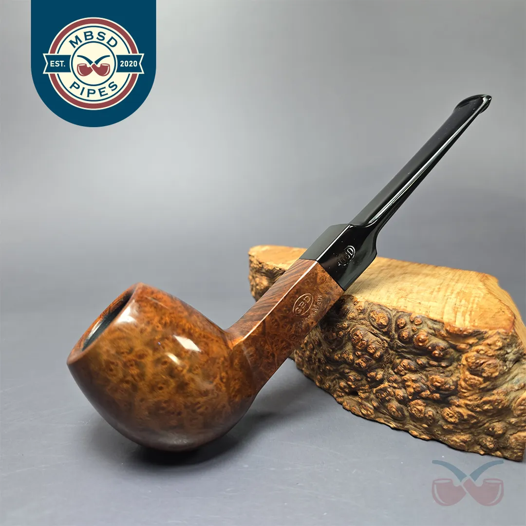 GBD London Made 9487 Smooth Apple Sitter Estate Briar Pipe, Unsmoked
