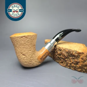 Rattray's Carnyx Natural Sandblasted Calabash Estate Briar Pipe, Unsmoked, 9mm