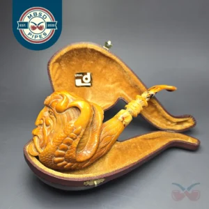 Ural (Baglan) Magnum Demon Head Estate Block Meerschaum Pipe, Turkish Estates