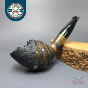 Peter Toth Spiral Sandblasted Devil Anse Handmade Briar Pipe, New