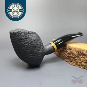 Peter Toth Sandblasted Shield w/ Osage Handmade Briar Pipe, New
