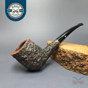Castello 1960s-80s Sea Rock Briar 3K 19 Rusticated Zulu Estate Briar Pipe, Italian Estates