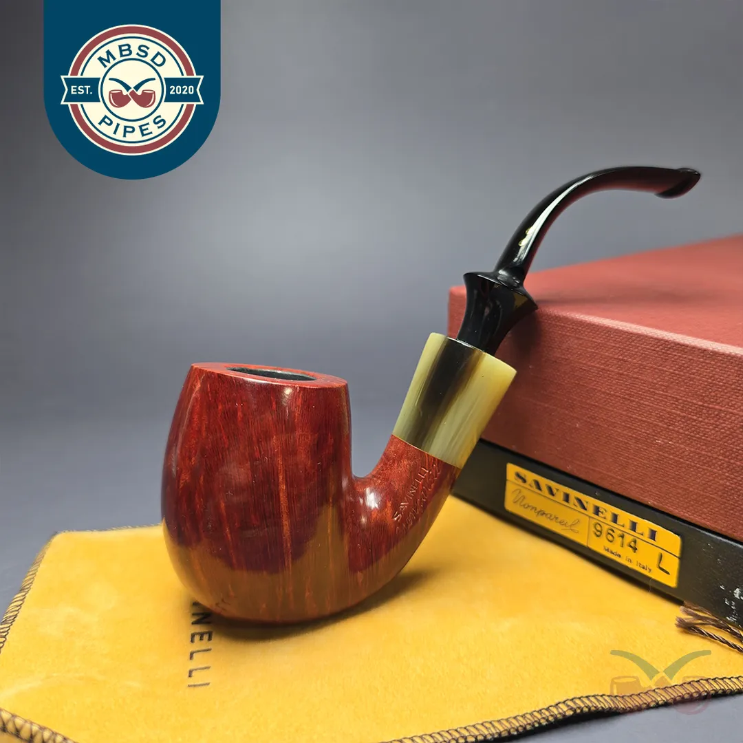 Savinelli Nonpareil 9614 Smooth Oom Paul Estate Briar Pipe, Unsmoked