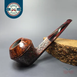 Herriot Pipes Partially Sandblasted Bulldog Handmade Briar Pipe, New