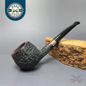 Herriot Pipes Partially Rusticated Prince w/ Horn Handmade Briar Pipe, New