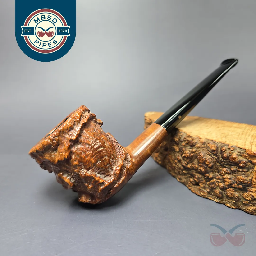 Radice Underwood Twin Bore Wax Drip Billiard Estate Briar Pipe, Italian Estates