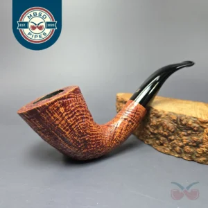 Ser Jacopo S2 Sandblasted Horn Estate Briar Pipe, Italian Estates