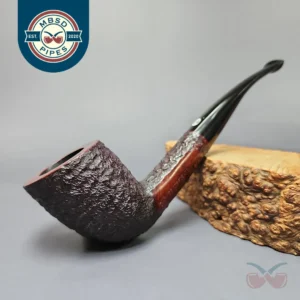 James Upshall Bark Group 6 Partially Rusticated Dublin Estate Briar Pipe, Unsmoked