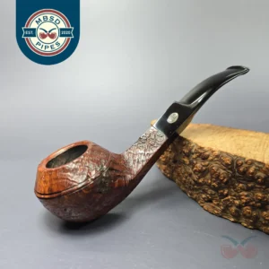 GBD Pre-1980s Dynasty 549 Sandblasted Bulldog Estate Briar Pipe, Unsmoked