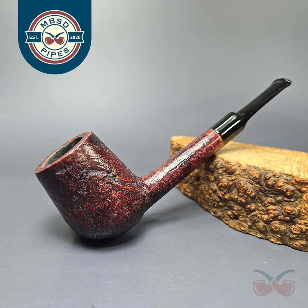WO Larsen Super Sandblasted Brandy Lovat Estate Briar Pipe, Danish Estates