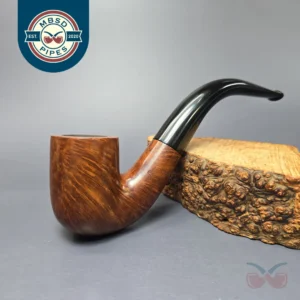 Ben Wade Leeds Era Selected Grain 44 Smooth Bent Billiard Estate Briar Pipe, English Estates
