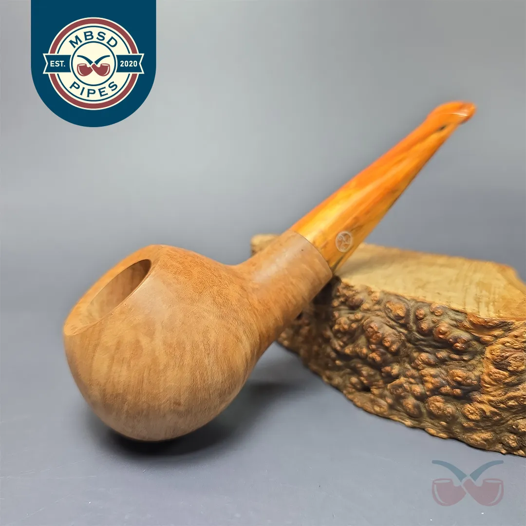 Rattrays & Eldritch Pipes Fudge 22 Smooth Apple Estate Briar Pipe, Unsmoked, 9mm