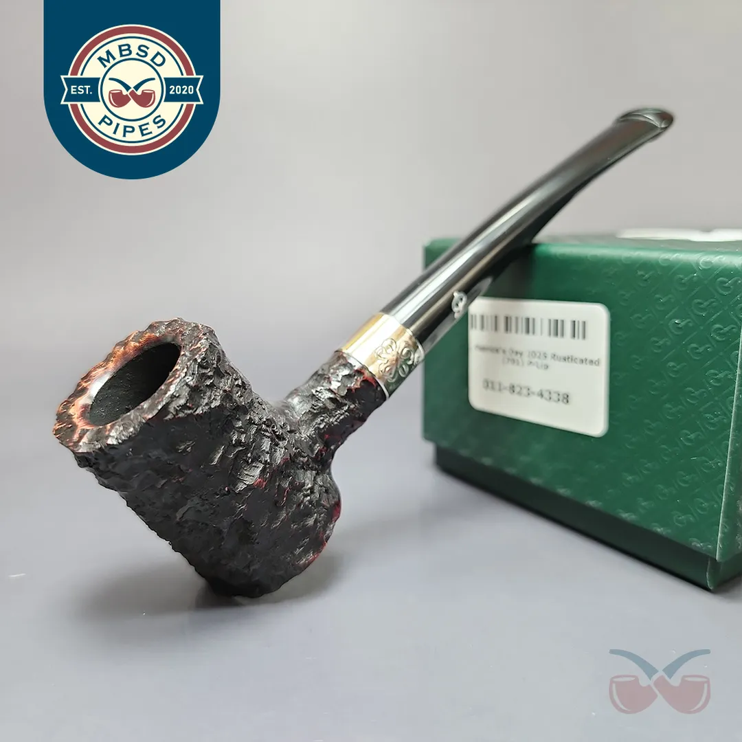 Peterson St Patrick's Day 2025 701 Rusticated Poker Estate Briar Pipe, Unsmoked