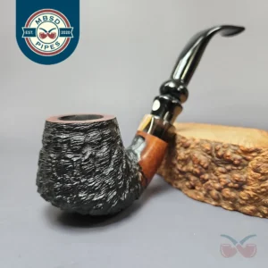Mauro Armellini Rusticated Bent Brandy Estate Briar Pipe, Italian Estates