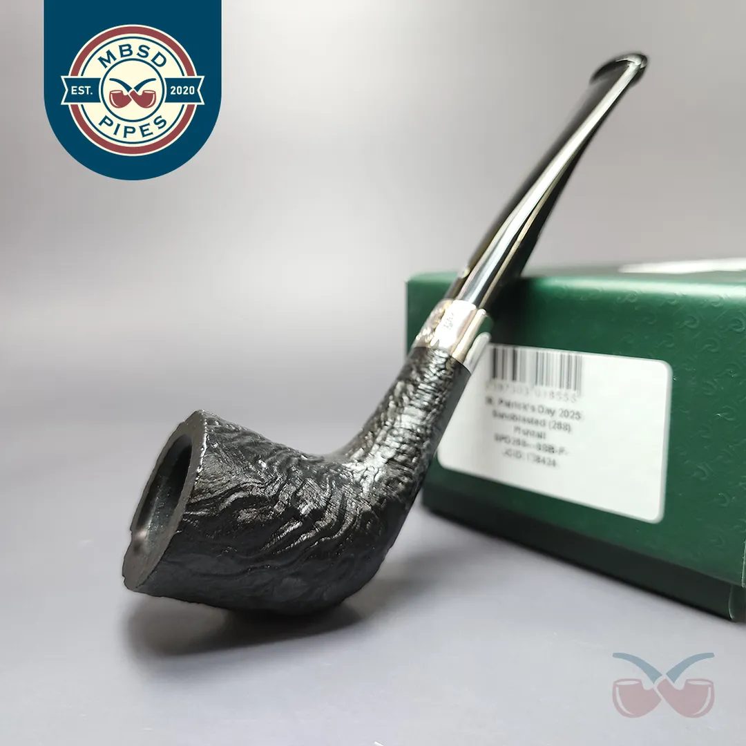 Peterson St Patrick's Day 2025 268 Sandblasted Zulu Estate Briar Pipe