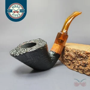Johs Sandblasted Dublin Sitter Estate Briar Pipe, Danish Estates