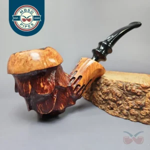 Nording Spruce Cone Partially Rusticated Freehand Estate Briar Pipe, Unsmoked