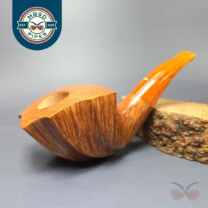 Baldo Baldi XL Smooth Freehand Dublin w/ Amber Estate Briar Pipe, Unsmoked