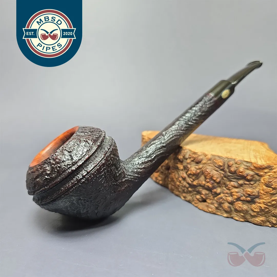 GBD Unique Original XL Sandblasted Rhodesian Estate Briar Pipe, English Estates