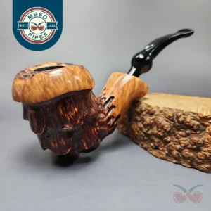 Nording Spruce Cone Partially Rusticated Freehand Estate Briar Pipe, Unsmoked