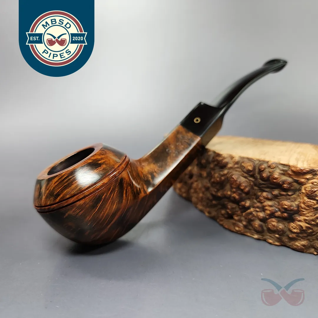 Orlik London 56071 Smooth Bulldog Estate Briar Pipe, Unsmoked