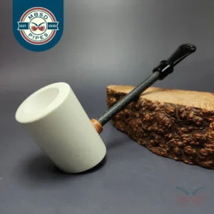MBSD Meerschaum Deluxe Smooth Poker Block Meerschaum Pipe, New