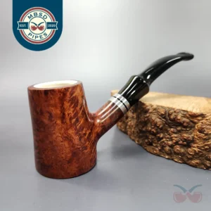 Angelo Smooth Meerschaum Lined Poker Estate Briar Pipe, Unsmoked, 9..