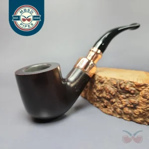 Peterson 2022 Christmas Pipe 01 Smooth Bent Pot Estate Briar Pipe, Unsmoked