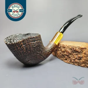 Radice Collect Silk Cut XXL Sandblasted Freehand Estate Briar Pipe, Italian Estates