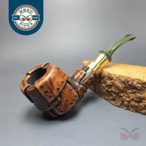 Moonlight Pipes "Steampunk" Cutty w/ Brass Handmade Briar Pipe, New