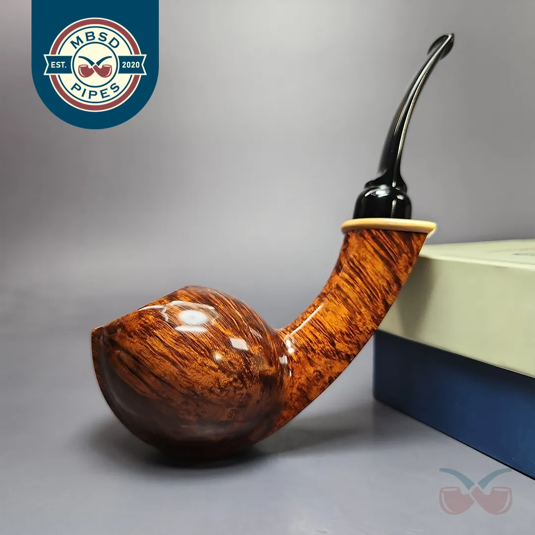 MBSD Briars Modern Masters 2 Smooth Blowfish w/ Boxwood Briar Pipe, New