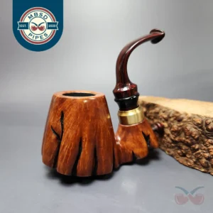 Moonlight Pipes "Stump-Punk" Oom Paul Handmade Briar Pipe, New