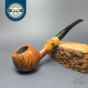 Savinelli Punto Oro 313 Smooth Prince w/ Bamboo Estate Briar Pipe, Italian Estates