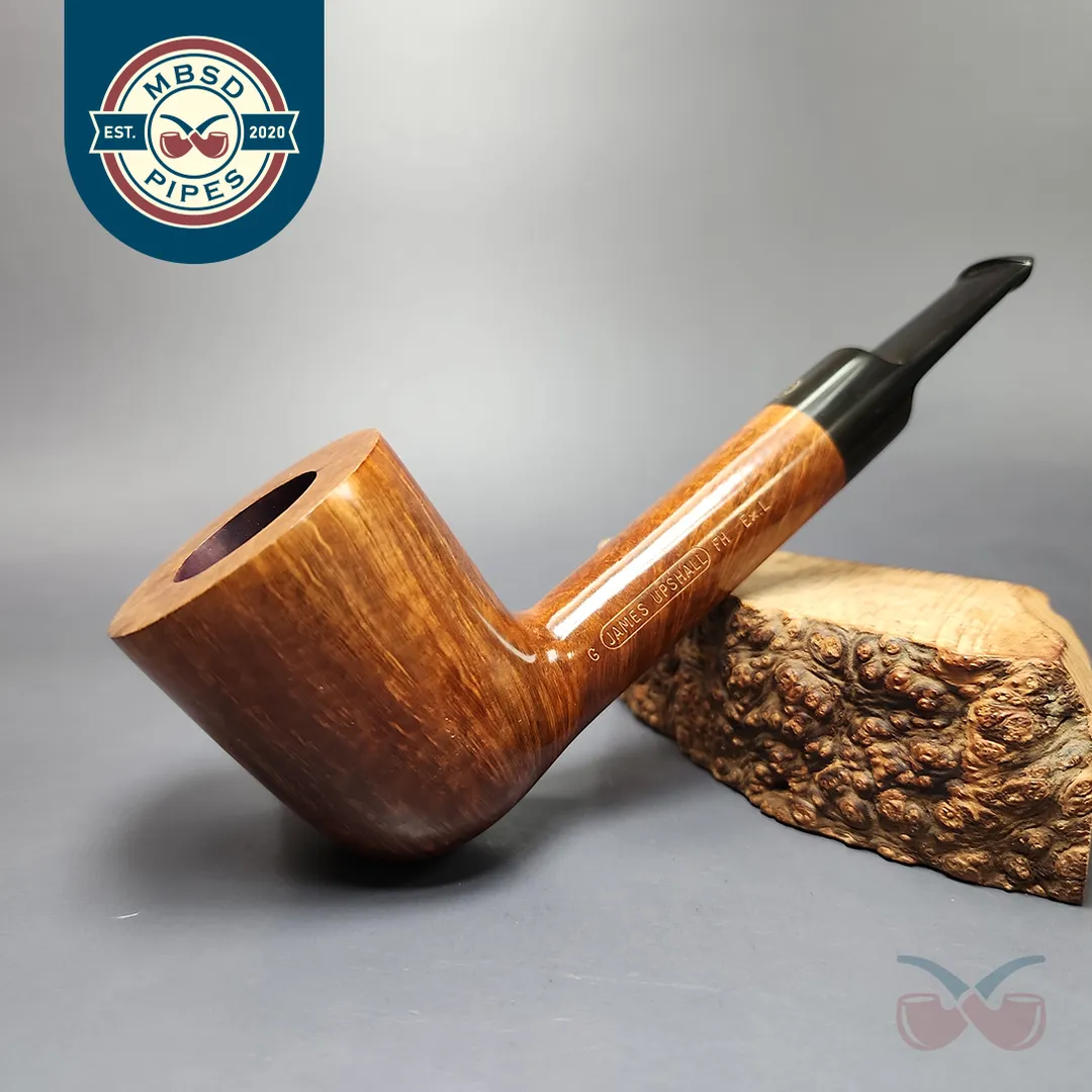 James Upshall G Grade EXL Smooth Long Shank Dublin Estate Briar Pipe, Unsmoked