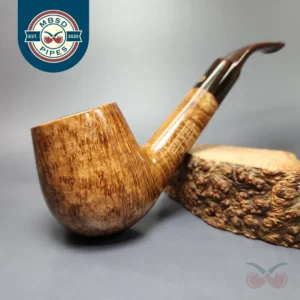 James Upshall Empire Series Old England Magnum Smooth Bent Billiard Estate Briar Pipe, Unsmoked